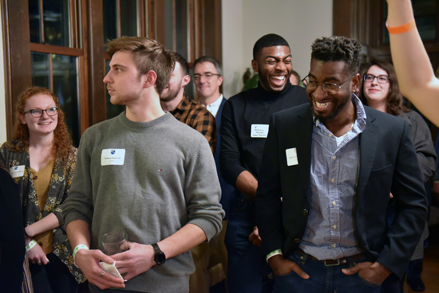 group of alumni pictured at champlain connect event